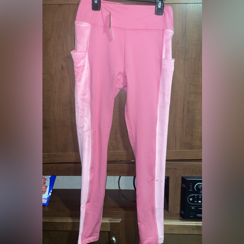 pink with velvet leggings. from victoria secret. nee with tags never worn